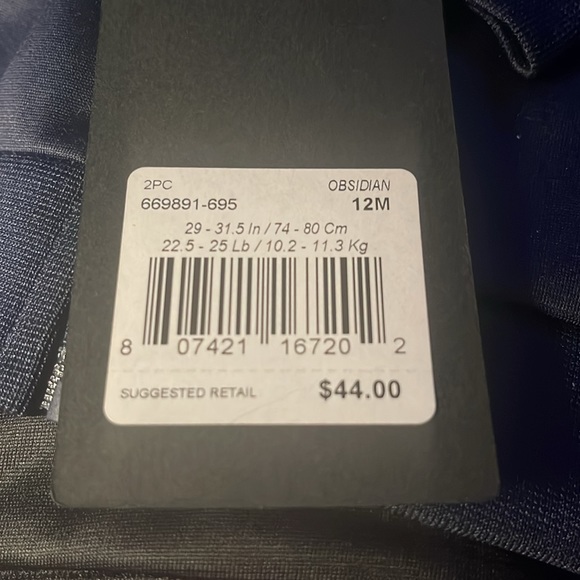 2 Converse baby’s 2 piece track set/12 months 1 black/1 blue retail $44 each - Picture 3 of 15